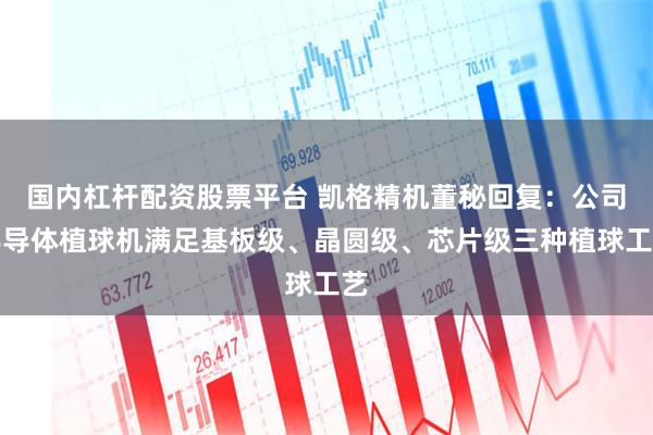 国内杠杆配资股票平台 凯格精机董秘回复：公司半导体植球机满足基板级、晶圆级、芯片级三种植球工艺