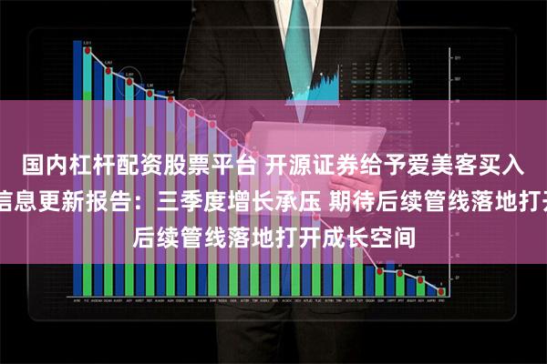 国内杠杆配资股票平台 开源证券给予爱美客买入评级 公司信息更新报告：三季度增长承压 期待后续管线落地打开成长空间